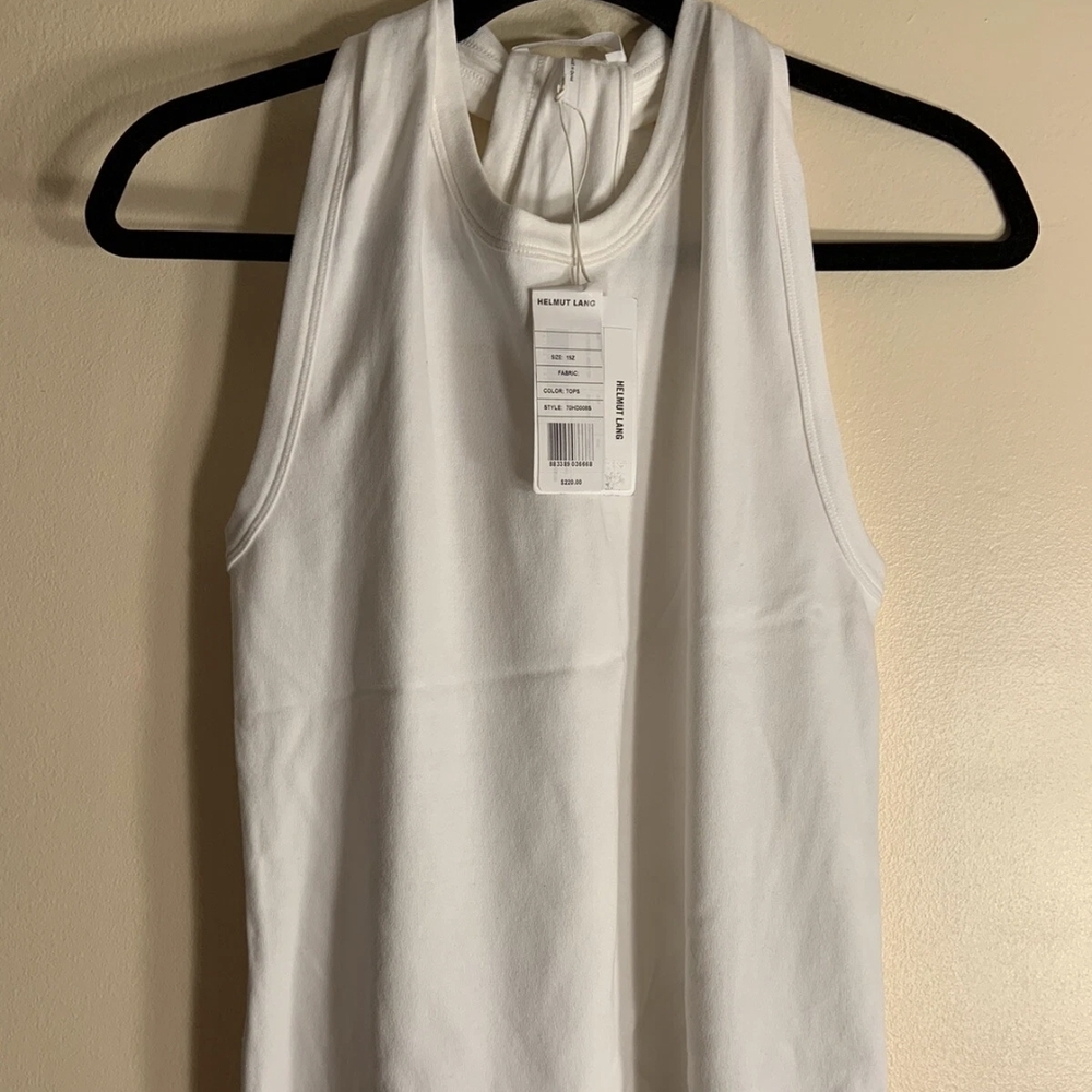 Helmut Lang Classic White Tank Top